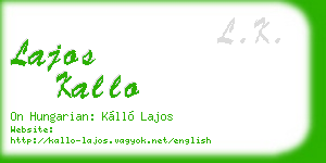 lajos kallo business card